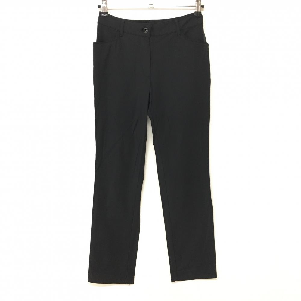 【超美品】マンシングウェア パンツ 黒 後ろロゴ刺しゅう ストレッチ レディース 9 ゴルフウェア Munsingwear