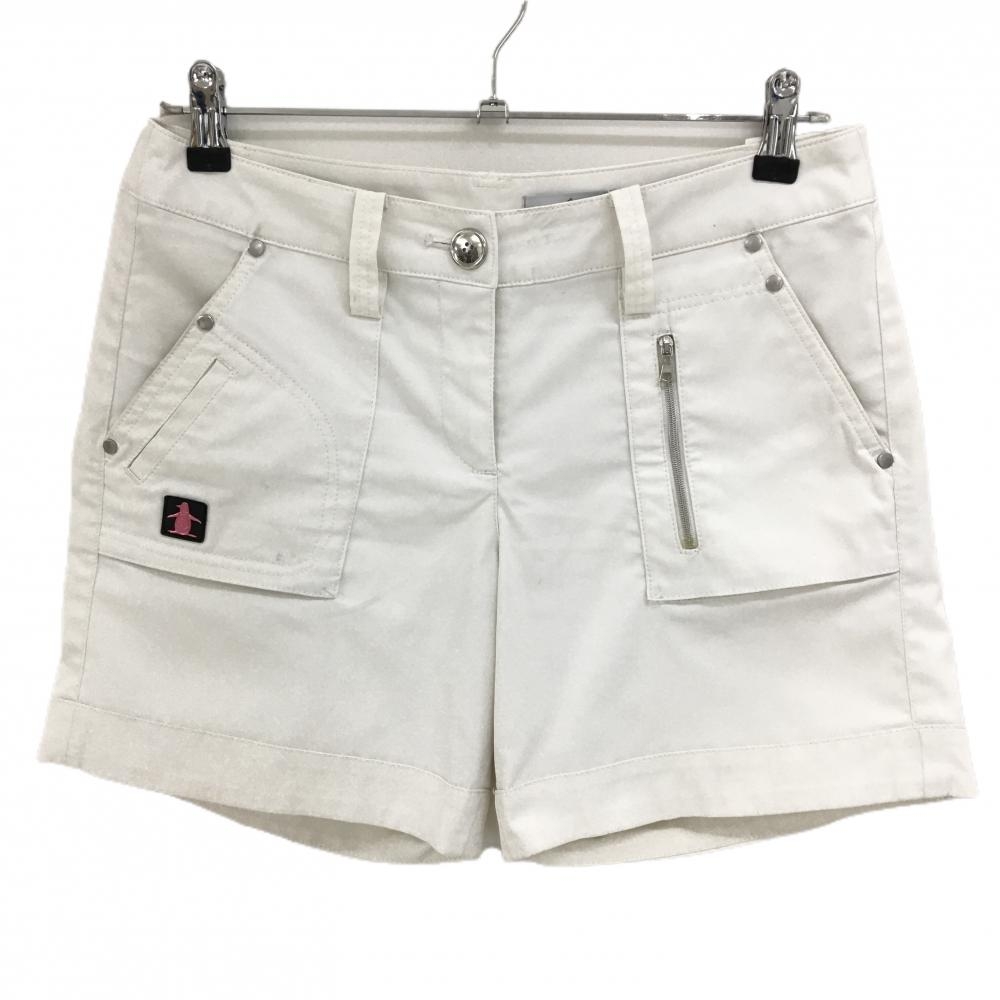 マンシングウェア ショートパンツ 白 ジップポケット レディース 11 ゴルフウェア Munsingwear