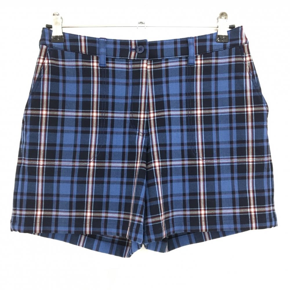 【超美品】マンシングウェア×キンロックアンダーソン ショートパンツ ブルー×ネイビー  レディース 11 ゴルフウェア Munsingwear