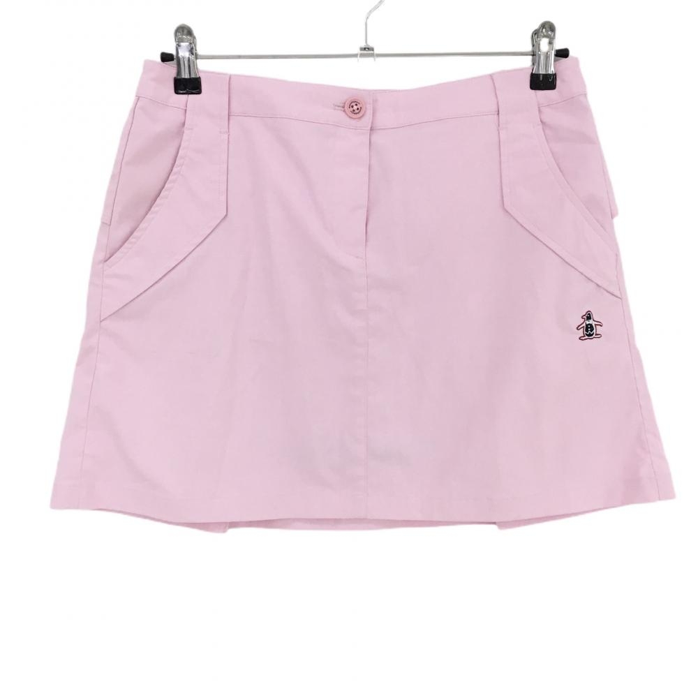 マンシングウェア スカート ピンク 無地 ロゴ刺しゅう ストレッチ  レディース 11(L) ゴルフウェア Munsingwear