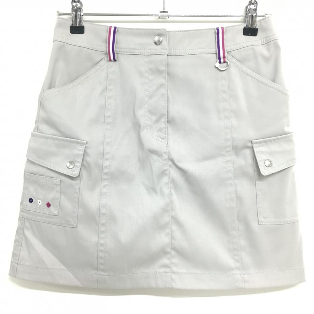 マンシングウェア カーゴスカート グレー ベルトループ3カラー バックロゴ レディース 9 ゴルフウェア Munsingwear