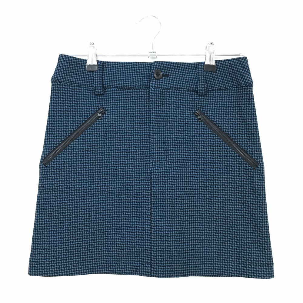 【超美品】ノイジーノイジー スカート ブルーネイビー×黒 千鳥格子 内側インナーパンツ レディース 38(S) ゴルフウェア M・U SPORTS