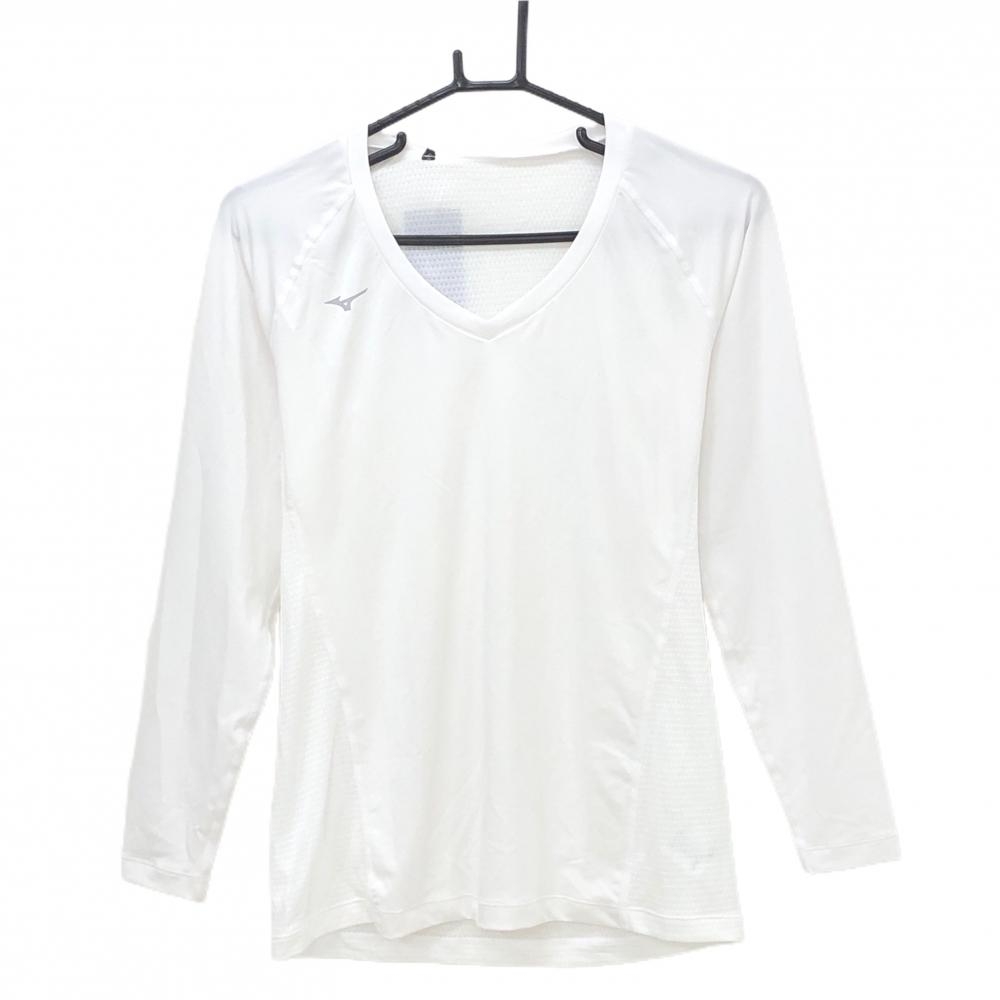 【新品】ミズノ インナーシャツ 白 背面メッシュ Vネック レディース XL ゴルフウェア MIZUNO