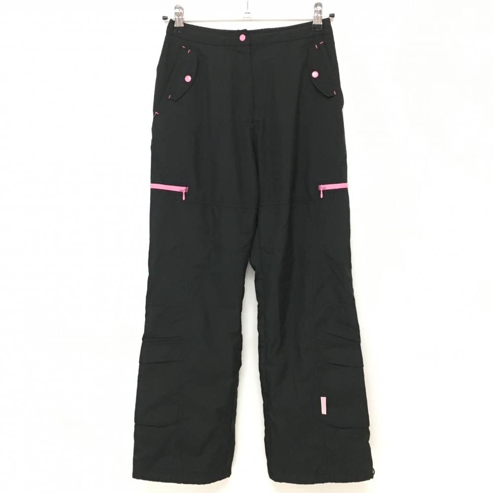 ミズノ パンツ 黒×ピンク 複数ポケット 裏地メッシュ レディース M ゴルフウェア MIZUNO