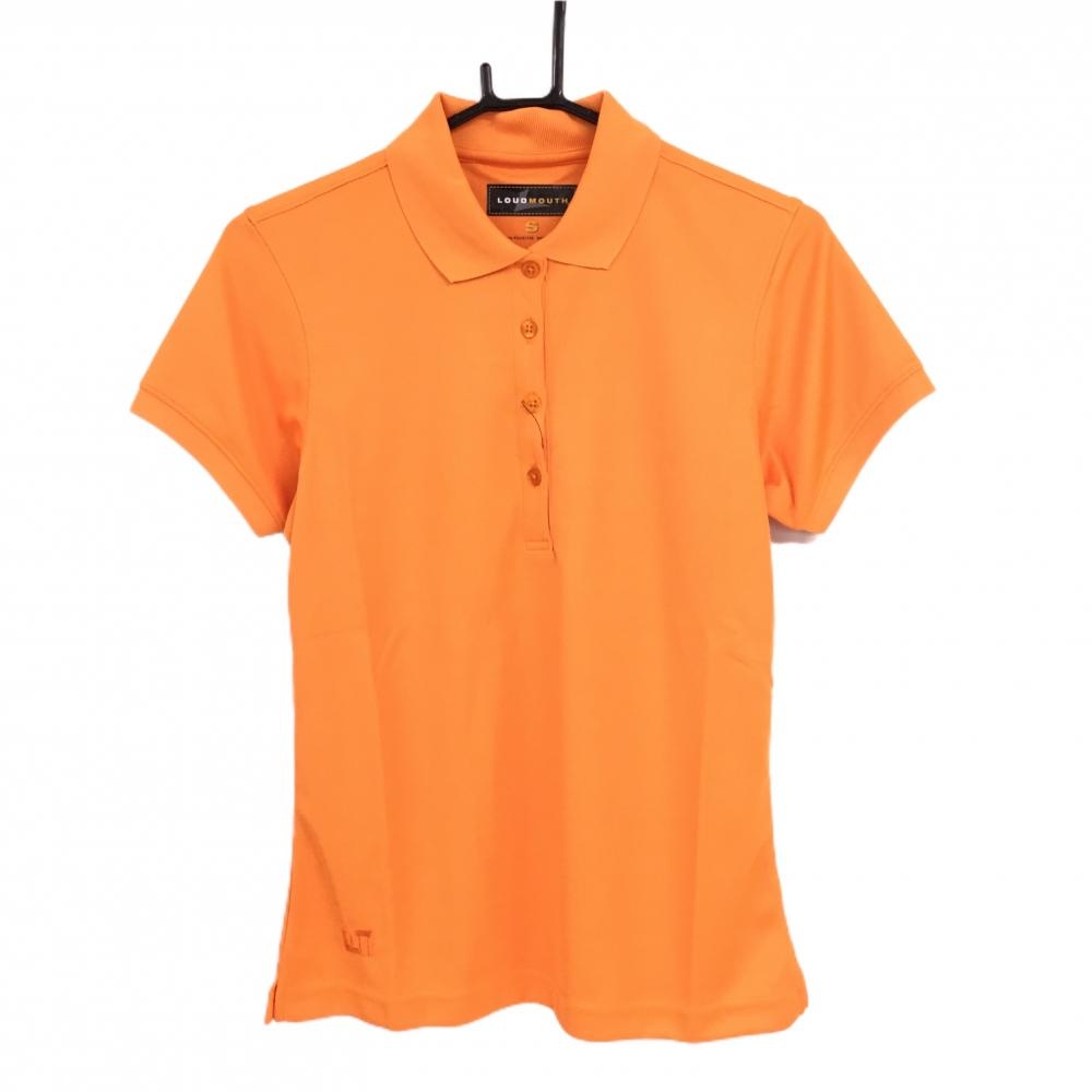 【新品】ラウドマウス 半袖ポロシャツ オレンジ シンプル  レディース S ゴルフウェア LOUDMOUTH
