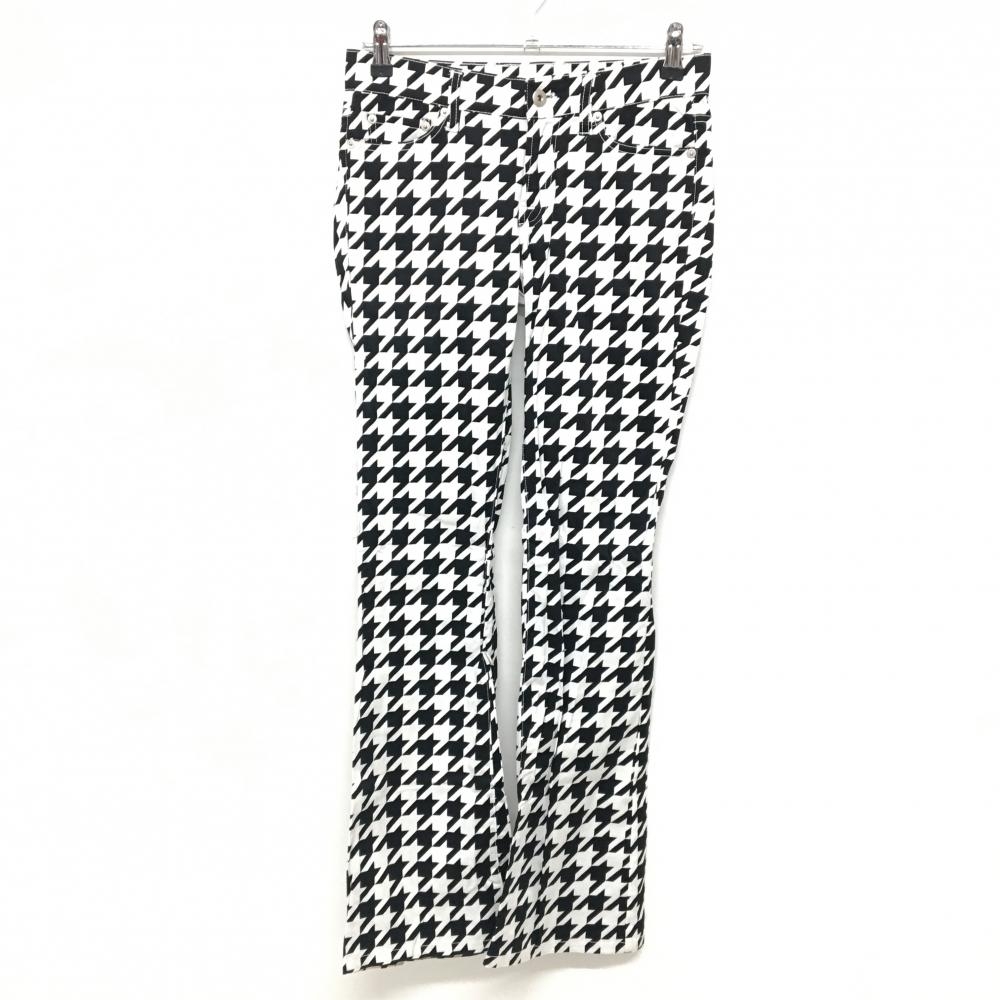 ラウドマウス パンツ 黒×白 オークモントハウンドトゥース 千鳥格子 レディース US-2 ゴルフウェア LOUDMOUTH