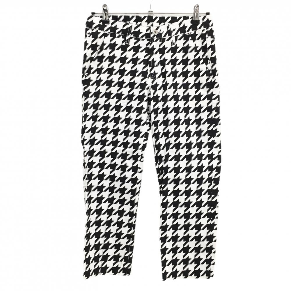【新品】ラウドマウス 半端丈パンツ 黒×白 オークモントハウンドトゥース 千鳥格子  レディース US-2 ゴルフウェア LOUDMOUTH