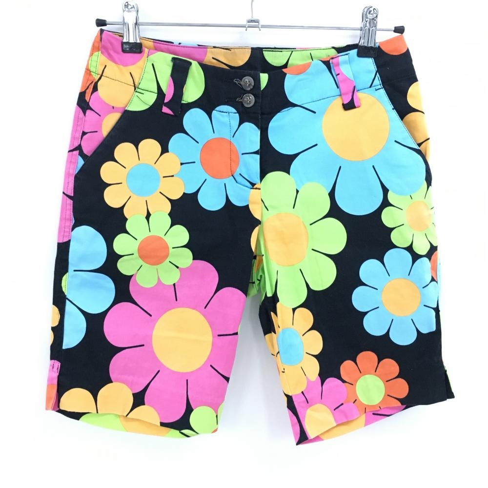 ラウドマウス 黒×マルチカラー 花柄  レディース US-2 ゴルフウェア LOUDMOUTH