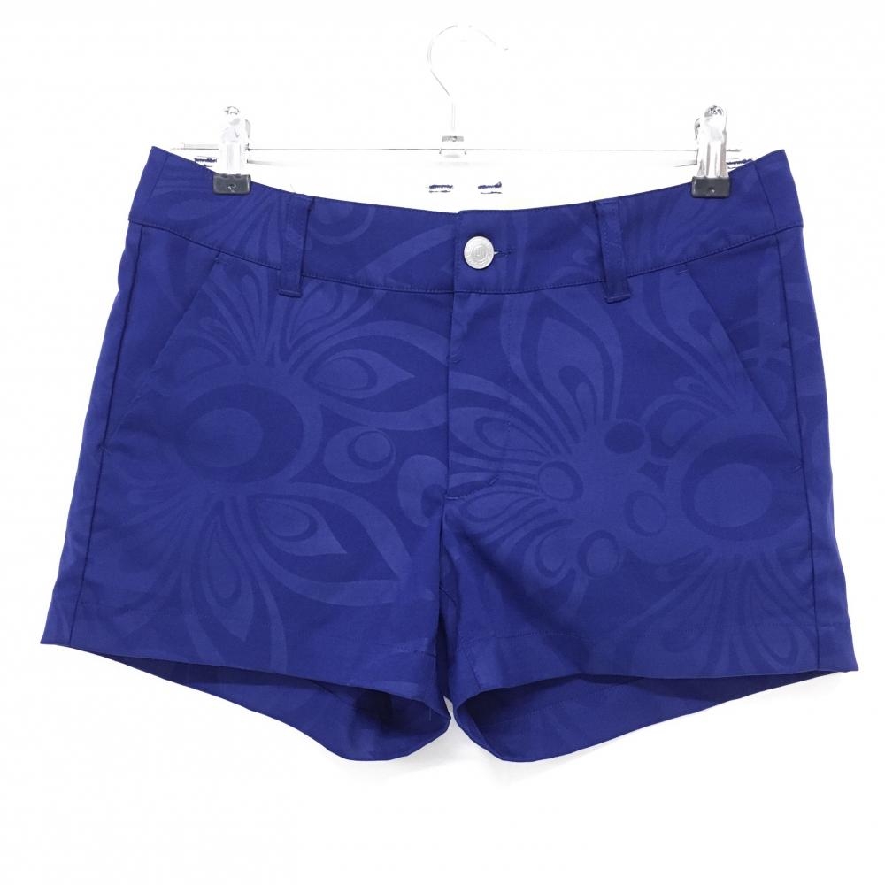 【超美品】ラウドマウス ショートパンツ ネイビー シャガデリック柄地模様 レディース L ゴルフウェア LOUDMOUTH