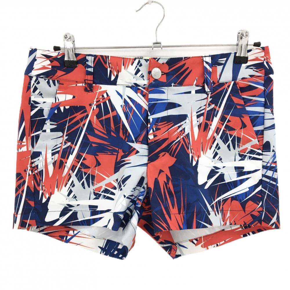 【超美品】ラウドマウス ショートパンツ ネイビー×レッド×白 アイスクル 総柄 レディース M ゴルフウェア LOUDMOUTH