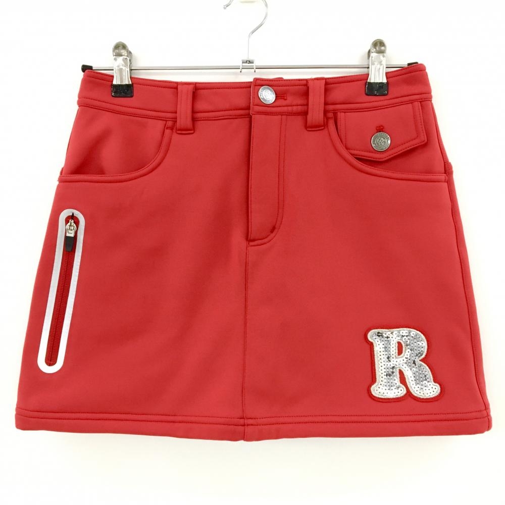 【美品】ラッセルノ スカート レッド 裏起毛  レディース 0(S) ゴルフウェア RUSSELUNO