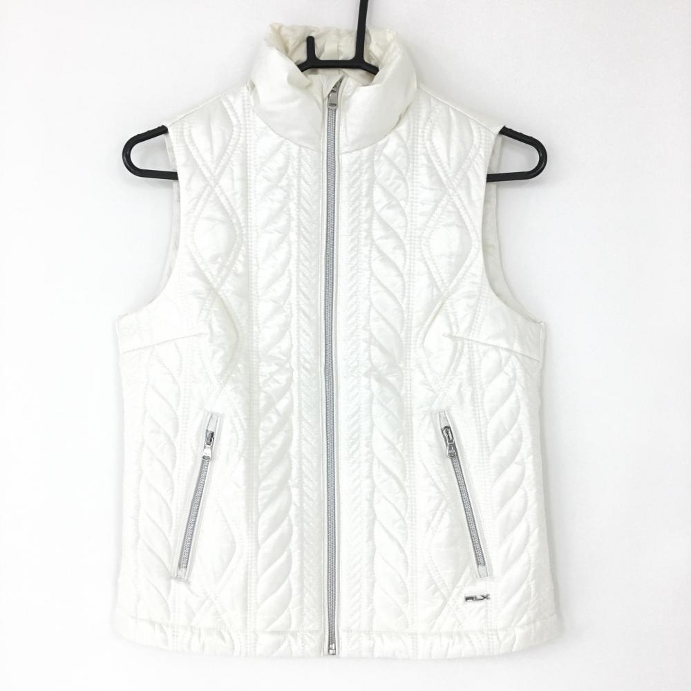 【超美品】RLX ラルフローレン ダウンベスト 白 キルティング ダウン90％ レディース XS ゴルフウェア Ralph Lauren
