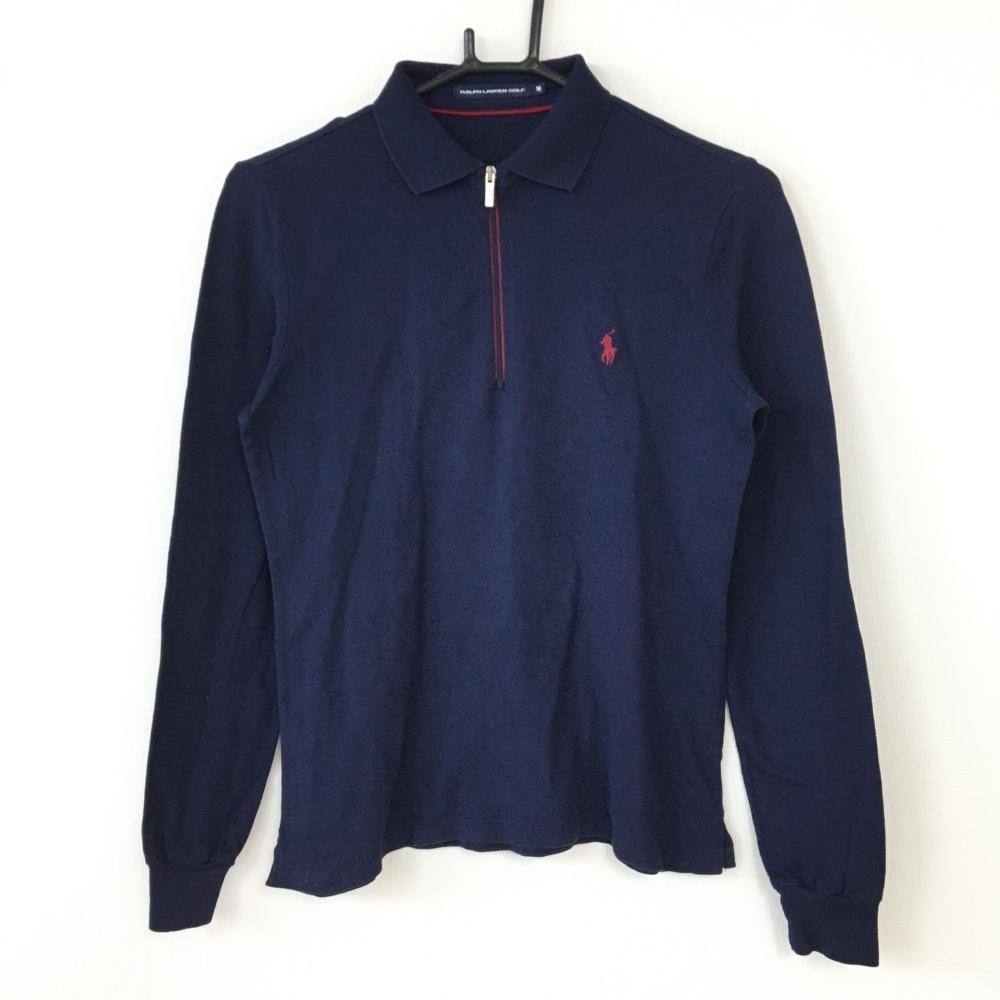 美品 Ralph Lauren ラルフローレンゴルフ長袖ポロシャツネイビー レッドポニー刺しゅうハーフジップ レディース M ゴルフウェア 中古 ゴルフウェア通販サイトreonard レオナード