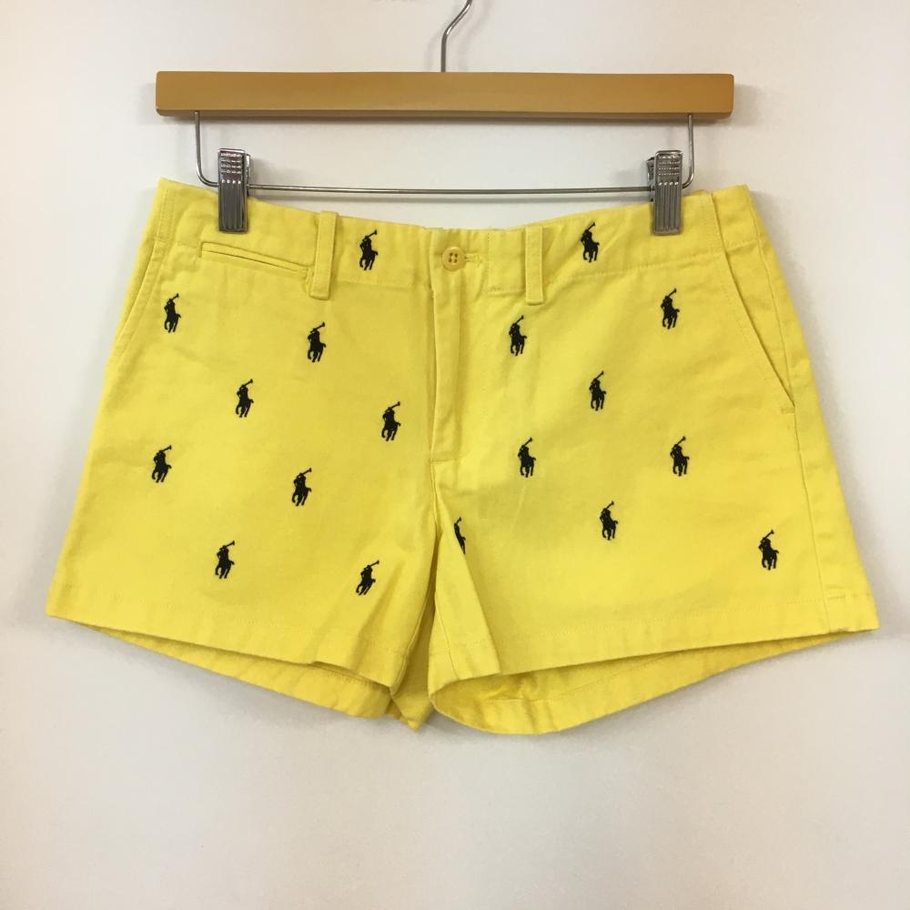 美品】Ralph Lauren ラルフローレン ショートパンツ イエロー×ネイビー 