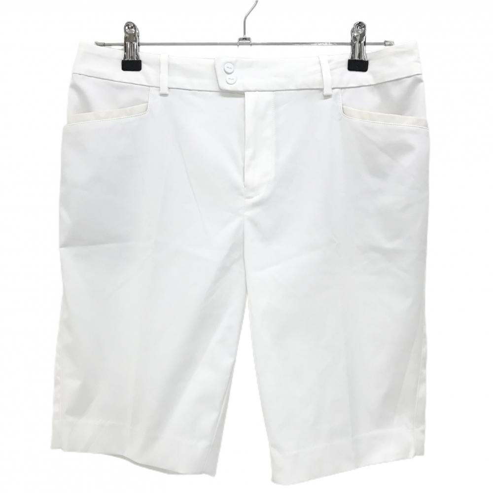 【美品】RLXラルフローレン ハーフパンツ 白 ストレッチ 無地  レディース 4(XL) ゴルフウェア Ralph Lauren