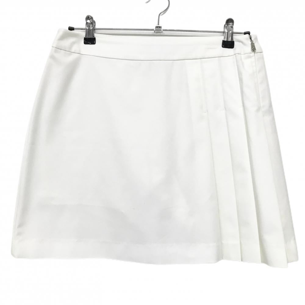 【美品】ラルフローレンゴルフ スカート 白 一部プリーツ 無地  レディース 4 ゴルフウェア Ralph Lauren