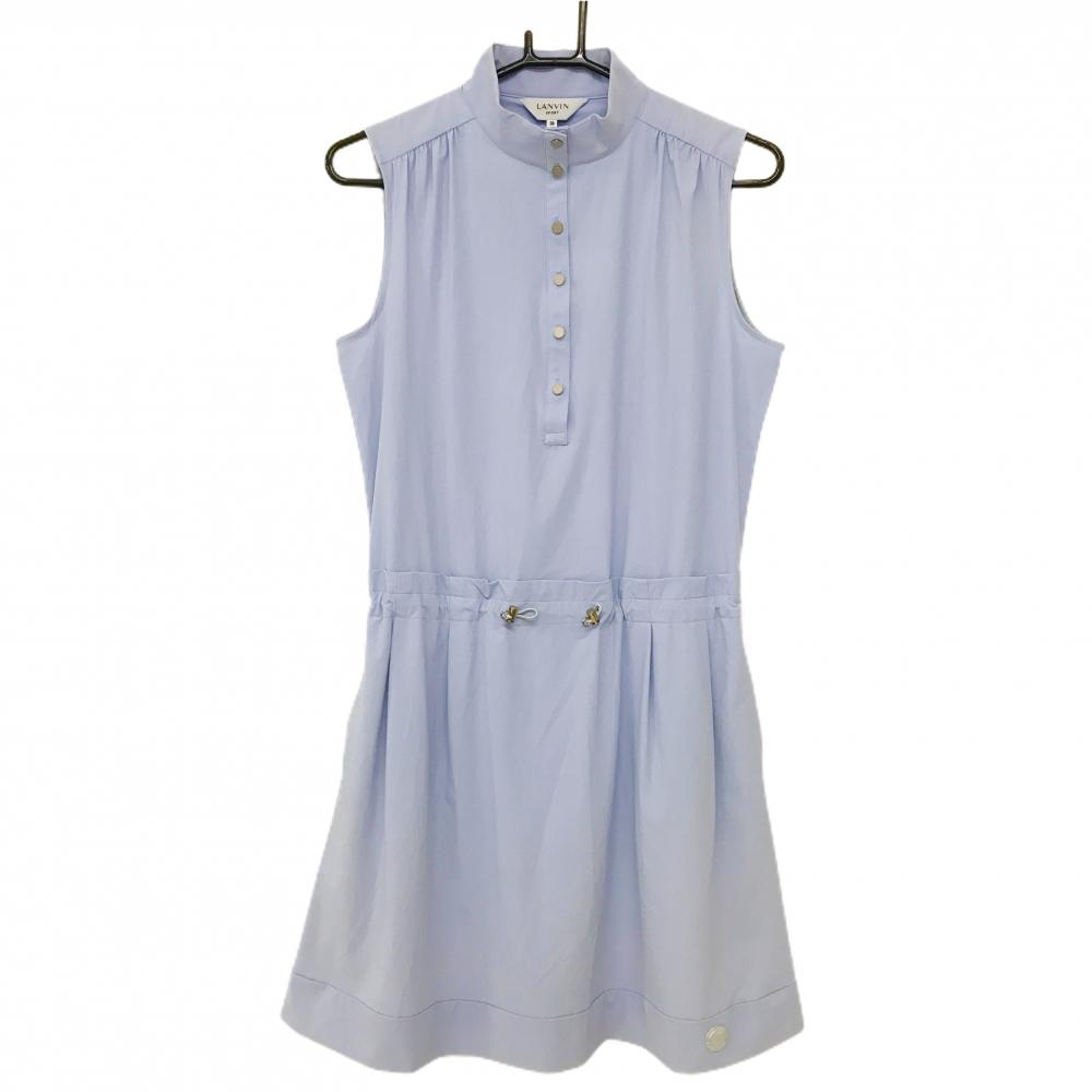 【超美品】ランバンスポール ノースリーブワンピース ライトグレー ハイネック レディース 38(M) ゴルフウェア LANVIN SPORT