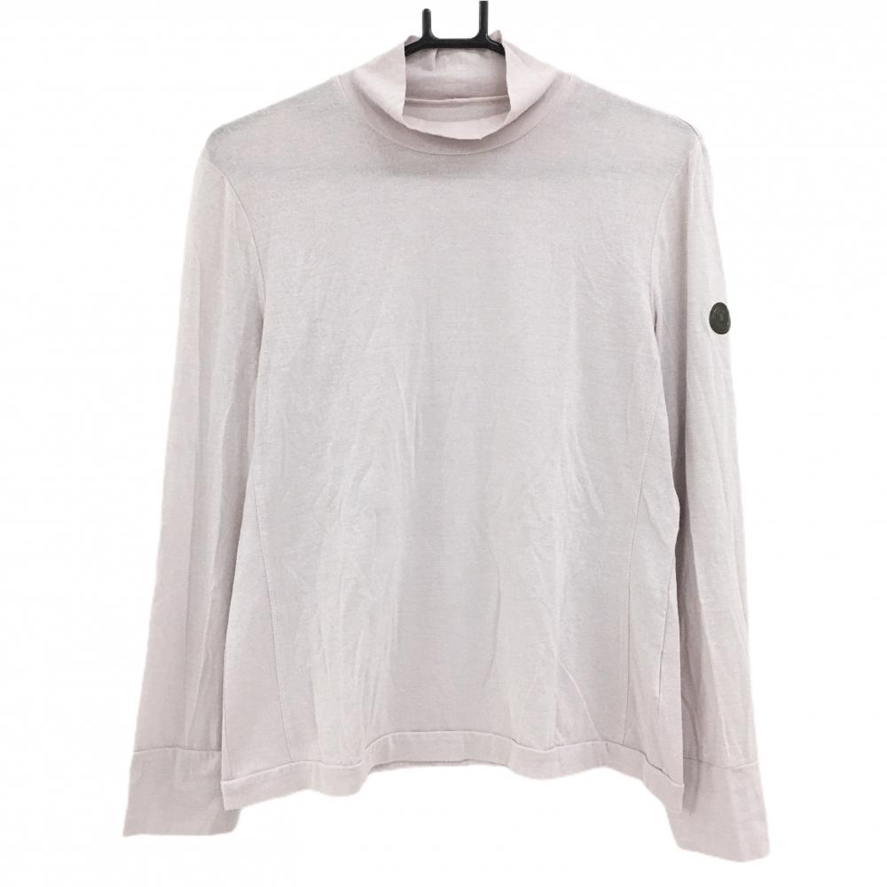 ランバンスポール 長袖ハイネックシャツ ライトピンク系 ラメ レディース 42(XL) ゴルフウェア LANVIN SPORT