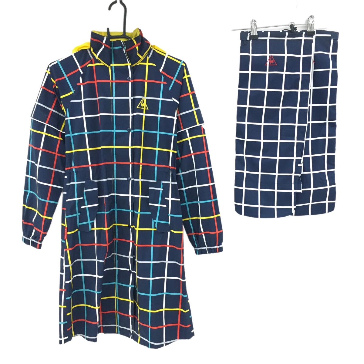 【美品】ルコックゴルフ レインウェア(2WAYレインワンピース×レッグカバー)  レディース S ゴルフウェア le coq sportif