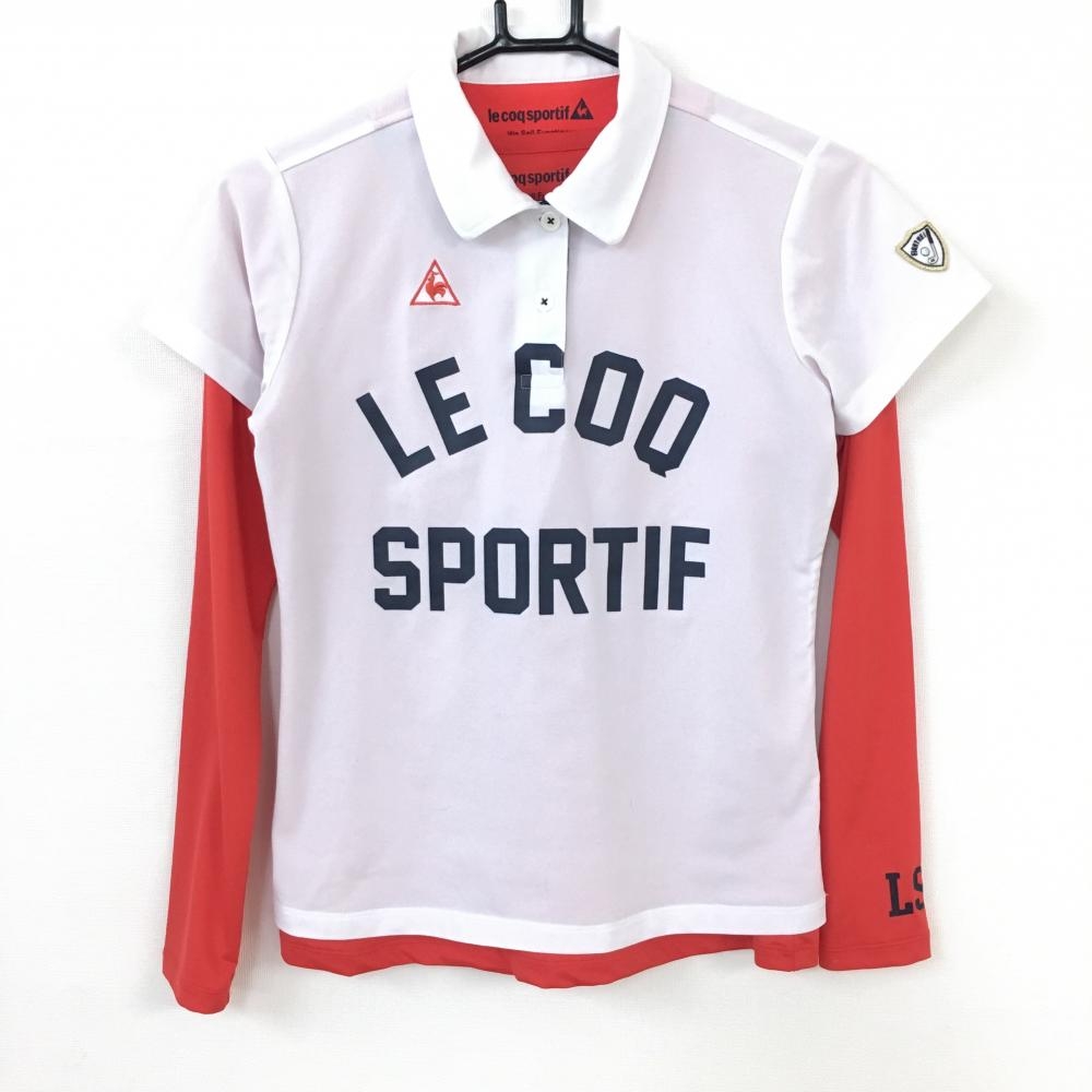 Le Coq Sportif ルコック インナーシャツ付き半袖ポロシャツ 白 レッド 長袖シャツ付き レディース M ゴルフウェア 中古ゴルフウェア通販サイトreonard レオナード