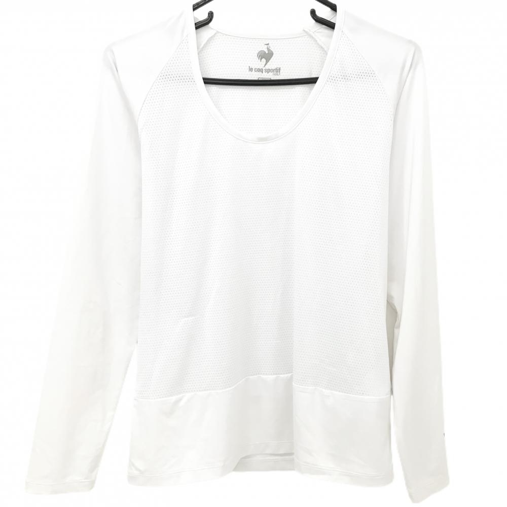 ルコック インナーシャツ 白 身頃メッシュ レディース LL ゴルフウェア le coq sportif