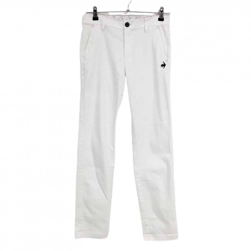 ルコックゴルフ パンツ 白 ストレッチ ロゴ  レディース 11 ゴルフウェア le coq sportif