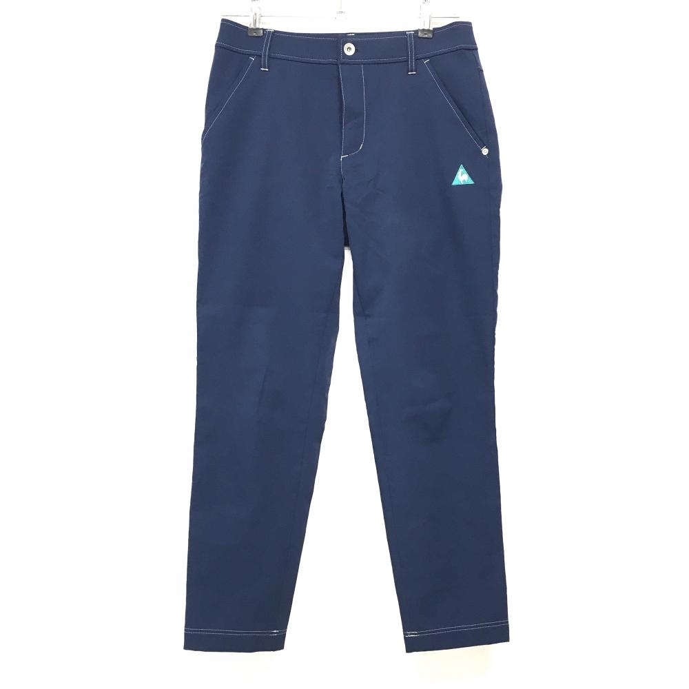 ルコックゴルフ パンツ ネイビー×白 ロゴ刺しゅう  レディース 11 ゴルフウェア le coq sportif
