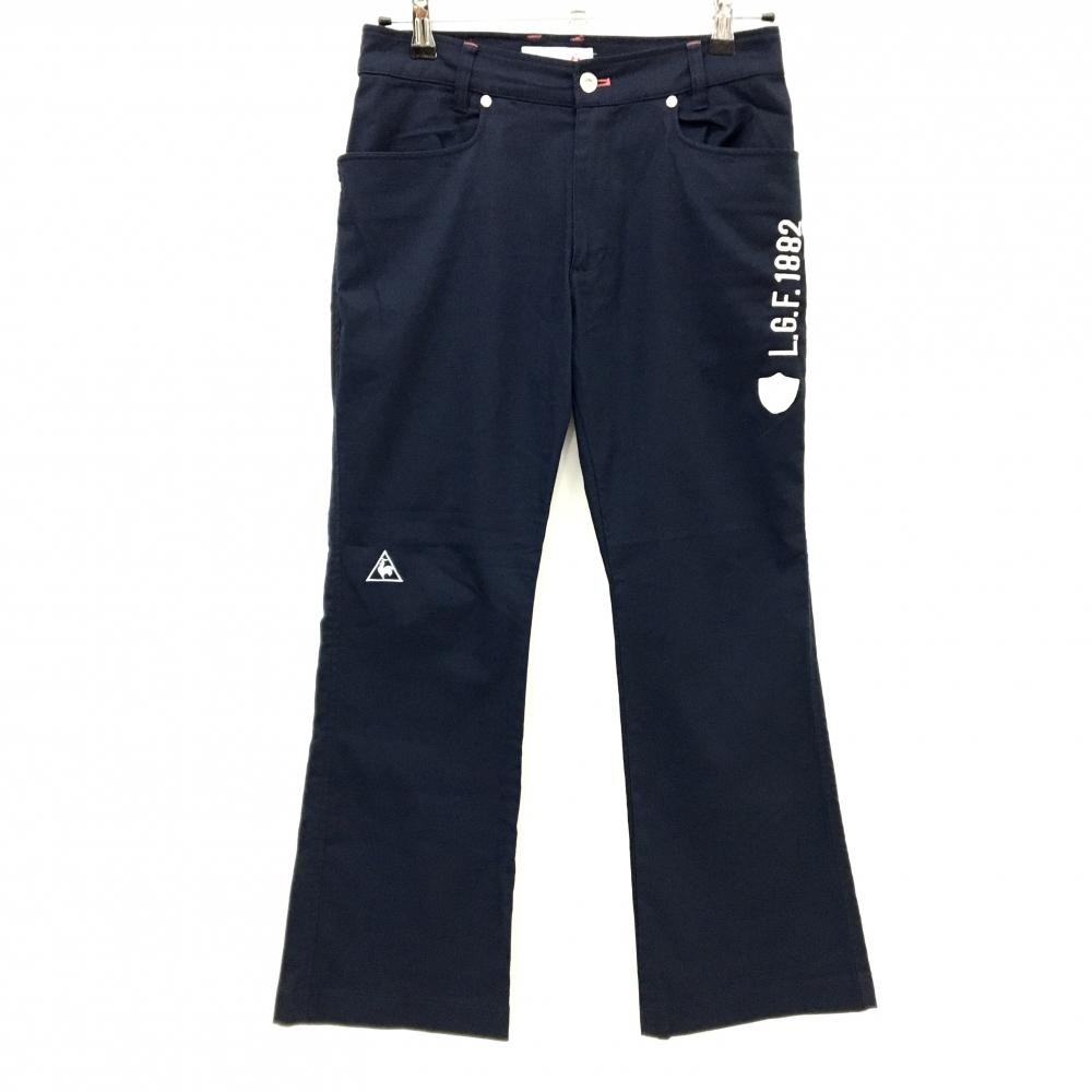 【美品】ルコックゴルフ パンツ ネイビー ヒップロゴ レディース 11 ゴルフウェア le coq sportif