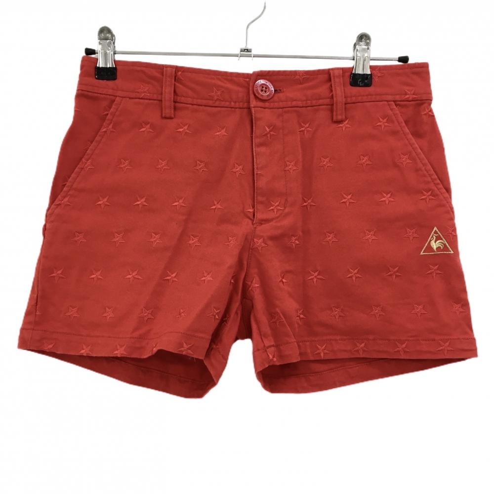 ルコックゴルフ ショートパンツ レッド 星柄  レディース 11 ゴルフウェア le coq sportif