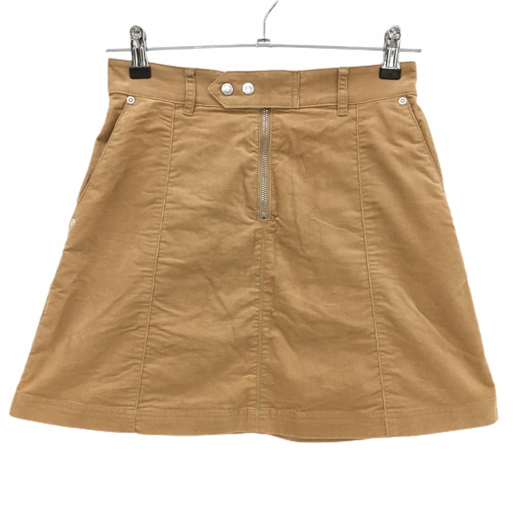 【超美品】ルコックゴルフ スカート ライトブラウン コーデュロイ ストレッチ  レディース 9 ゴルフウェア le coq sportif