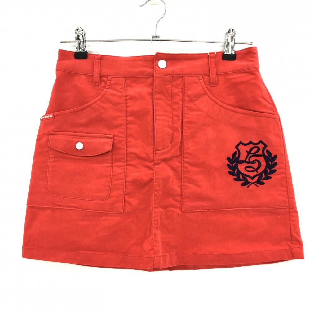 【新品】ルコックゴルフ スカート レッド 起毛素材 ストレッチ レディース 9 ゴルフウェア le coq sportif