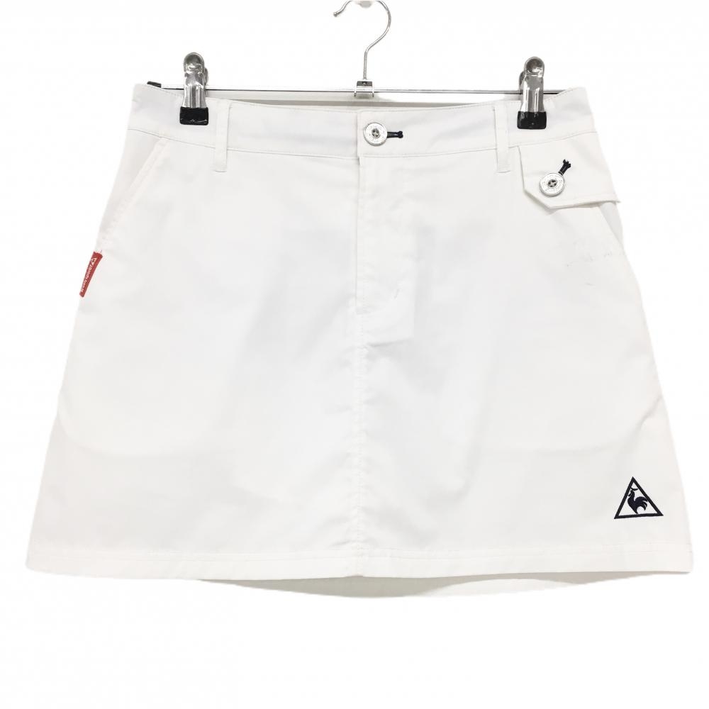 ルコックゴルフ スカート 白 内側メッシュインナーパンツ レディース 9 ゴルフウェア le coq sportif