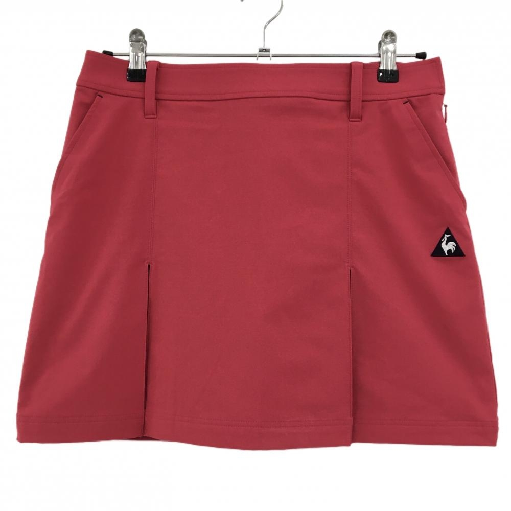 【美品】ルコックゴルフ スカート ピンク×ネイビー ウエスト後ろゴム ストレッチ レディース 11(L) ゴルフウェア le coq sportif