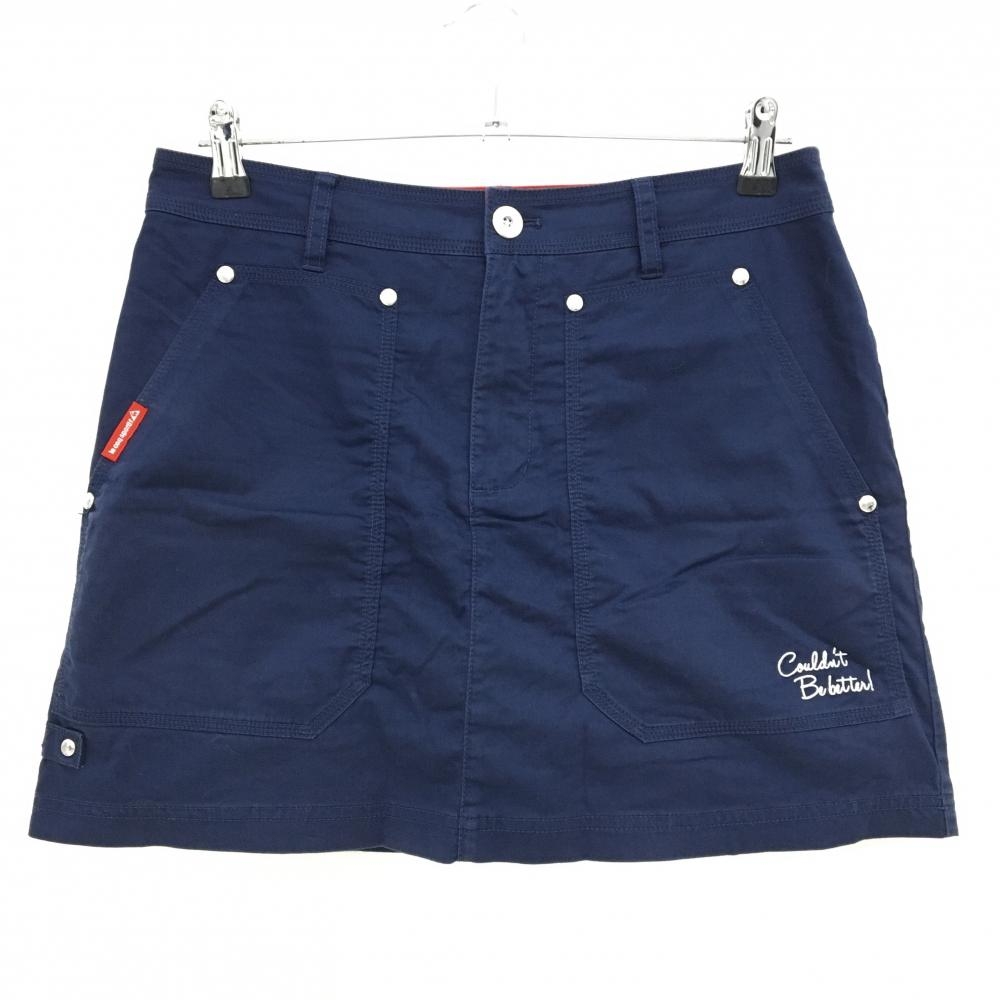 ルコックゴルフ スカート ネイビー ロゴレッド バックプリント ストレッチ レディース 13 ゴルフウェア le coq sportif