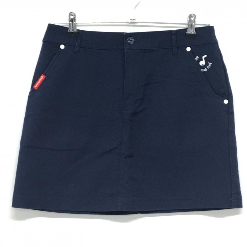 ルコックゴルフ スカート ネイビー ロゴ刺しゅう ウエスト内側ロゴ レディース 11 ゴルフウェア le coq sportif