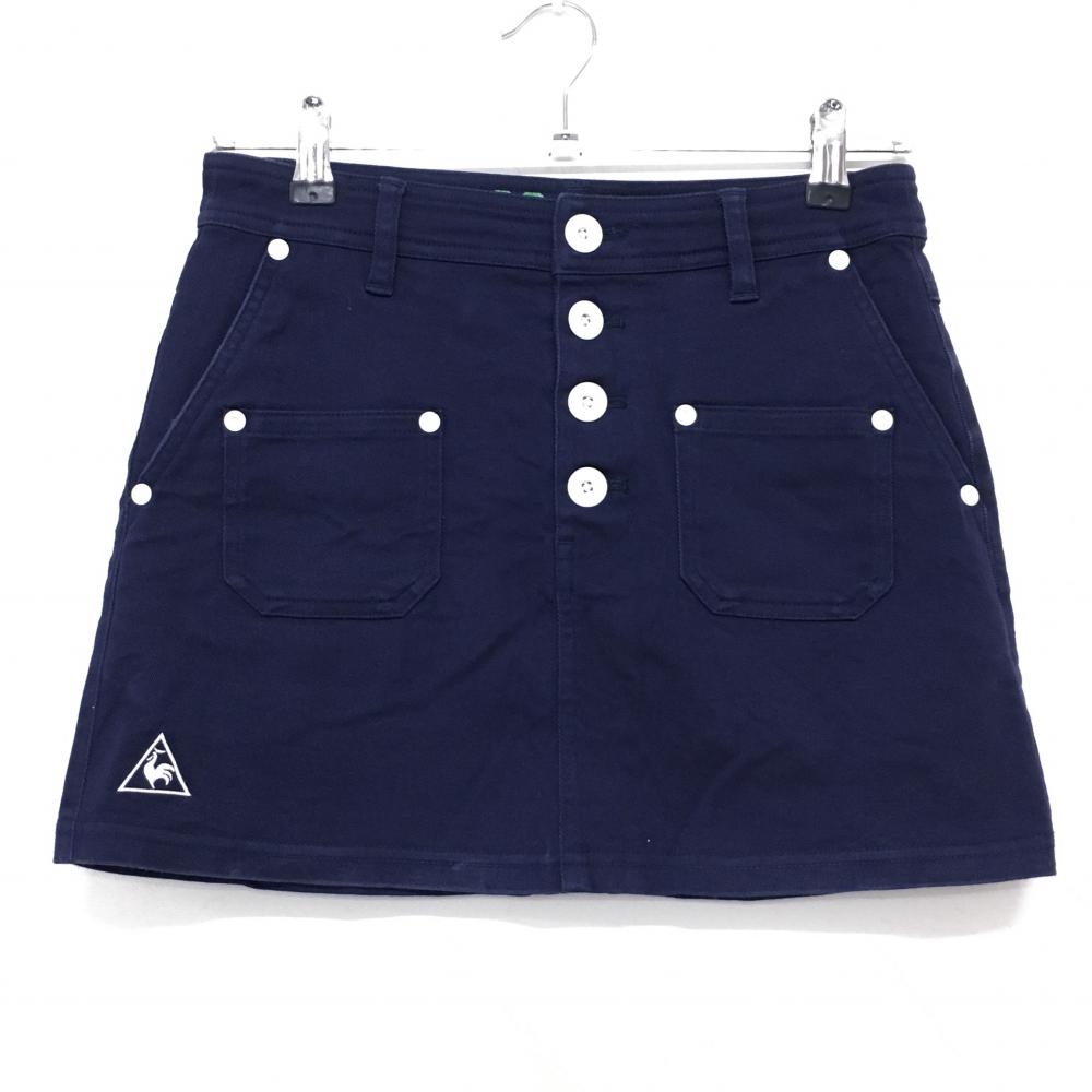 ルコックゴルフ スカート ネイビー ストレッチ レディース 7 ゴルフウェア le coq sportif