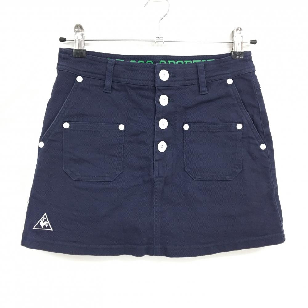 ルコックゴルフ スカート ネイビー ストレッチ バックロゴ レディース 7 ゴルフウェア le coq sportif