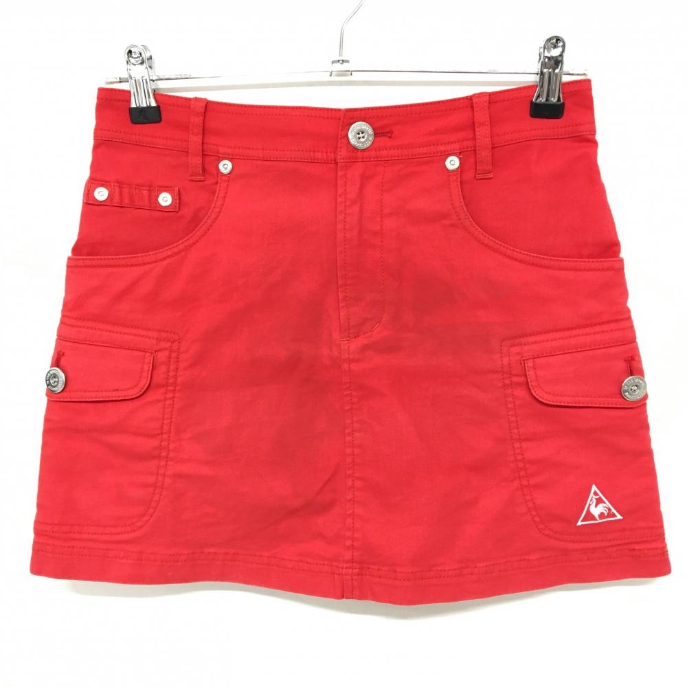 ルコックゴルフ スカート レッド ストレッチ 内側インナーパンツ レディース 7 ゴルフウェア le coq sportif