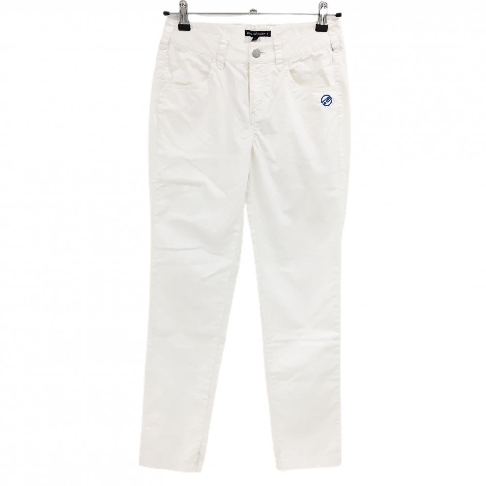 ロサーセン パンツ 白 ロゴ刺しゅう  レディース S ゴルフウェア Rosasen