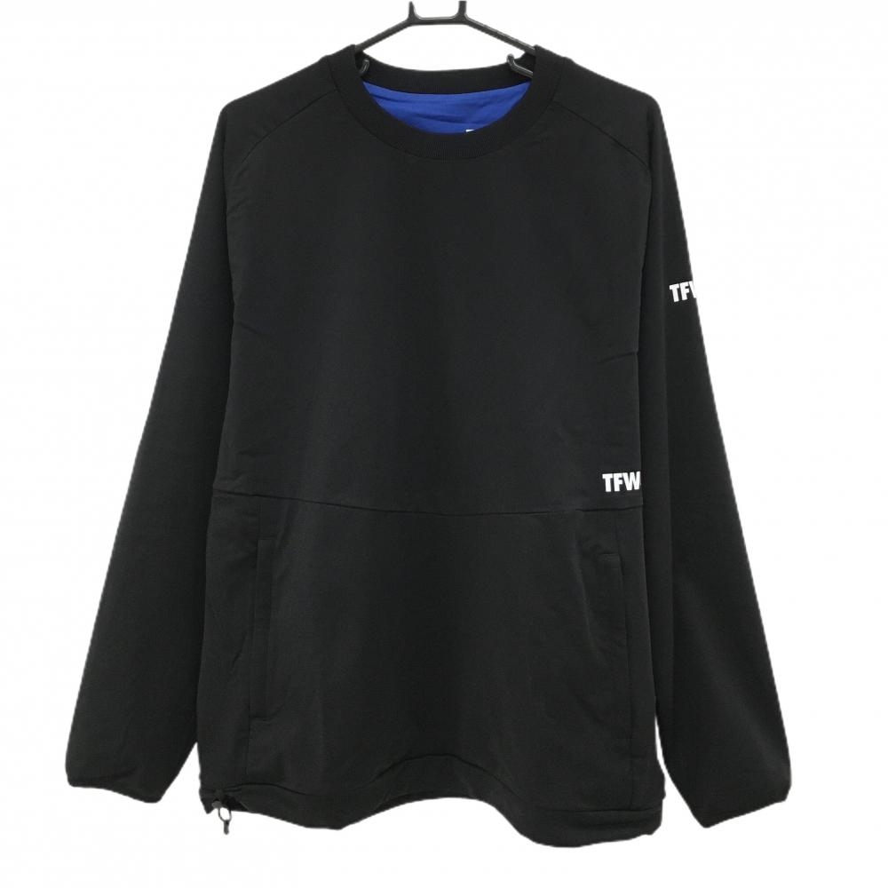 【美品】ティーエフダブリュー リバーシブルスニード 黒×白 裏ブルー ブルゾン  メンズ XL ゴルフウェア TFW49