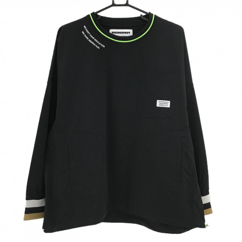 【超美品】ディセンバーメイ スニード 黒 撥水加工 ストレッチ 防風 バックロゴ ブルゾン メンズ M ゴルフウェア 2024年モデル DECEMBERMAY