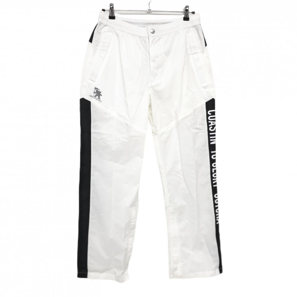 【美品】ガッチャゴルフ レインパンツ 白 ストレッチ ウエストゴム 収納袋付 レインウェア  メンズ L ゴルフウェア GOTCHA GOLF