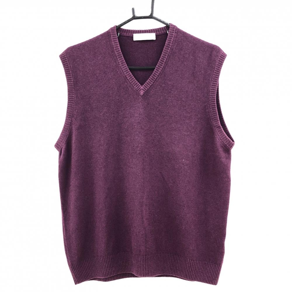 エルメネジルドゼニア ニットベスト ボルドー Vネック カシミヤ混 ニット  メンズ M ゴルフウェア ErmenegildoZegna
