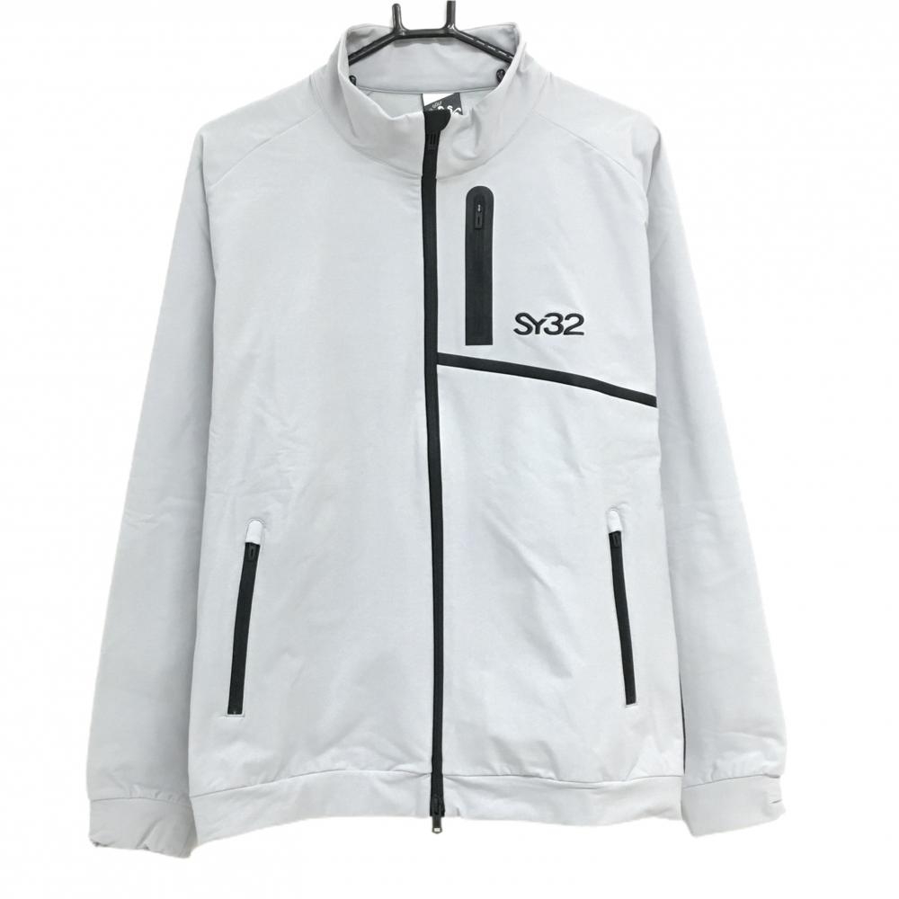 【新品】SY32 ジャケット グレー×黒 裏起毛 撥水 保温 ストームフリース メンズ L ゴルフウェア 2023年モデル SY32 BY SWEET YEARS