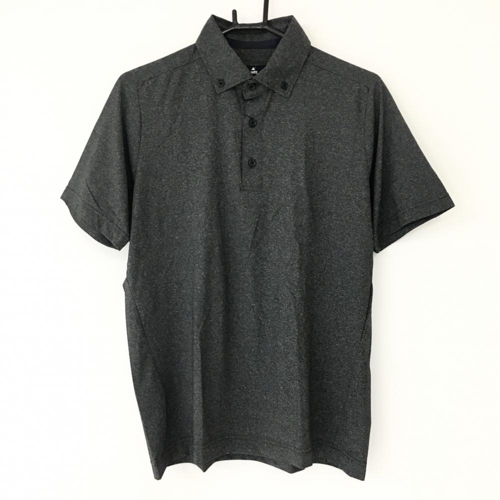 【新品】アクセル 半袖ポロシャツ チャコールグレー プライムフレックス ストレッチ メンズ M ゴルフウェア