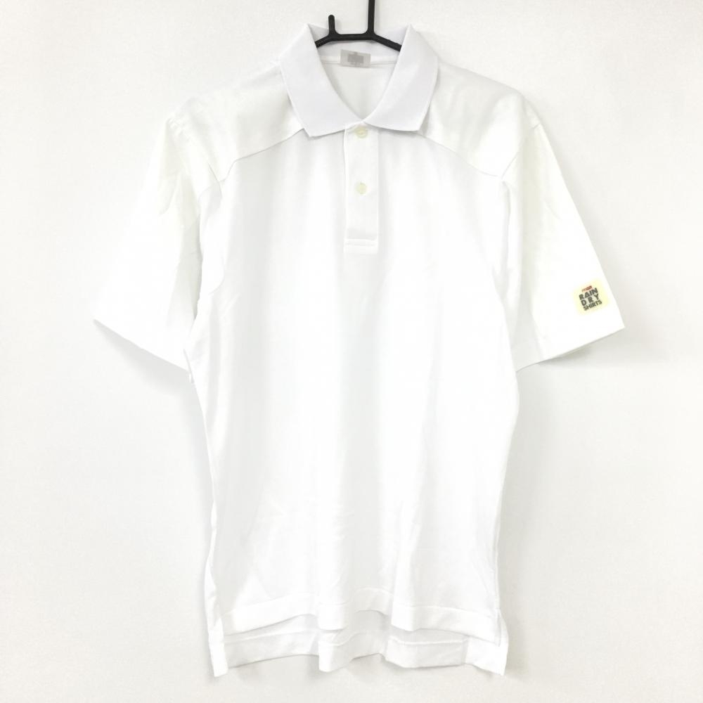 【未使用品】PRGR プロギア RAIN DRY SHIRTS 切替半袖ポロシャツ 白 メッシュ メンズ M ゴルフウェア