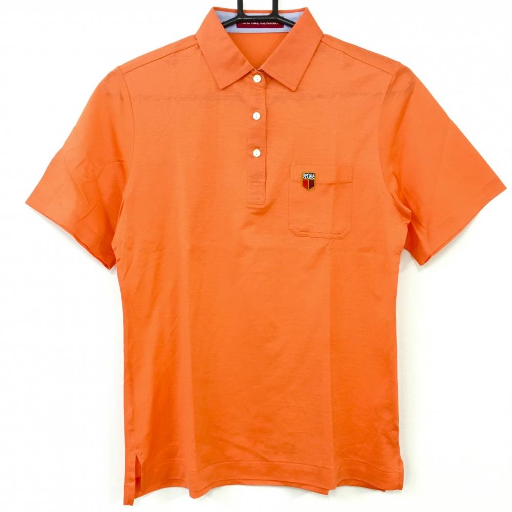 【未使用品】BAY HILL CLASSIC ベイヒルクラシック 半袖ポロシャツ オレンジ シンプル 綿100% メンズ L ゴルフウェア