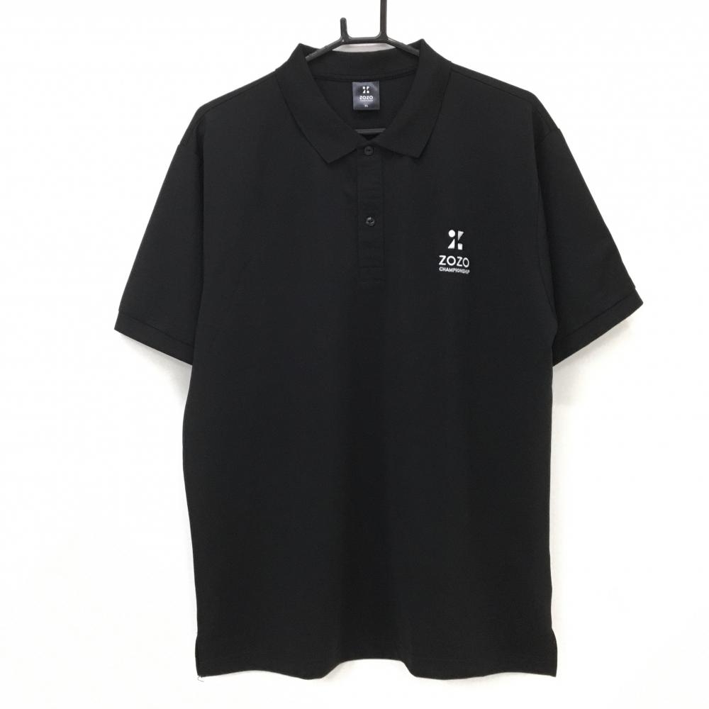 【美品】ピージーエーツアー 半袖ポロシャツ 黒 ZOZO CHAMPIONSHIP  メンズ XL ゴルフウェア PGA TOUR