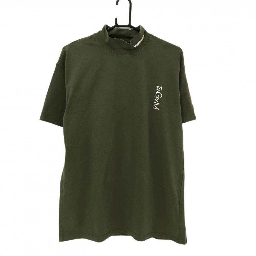 タングラム 半袖ハイネックシャツ カーキ ロゴプリント 　 メンズ L ゴルフウェア TANGRAM