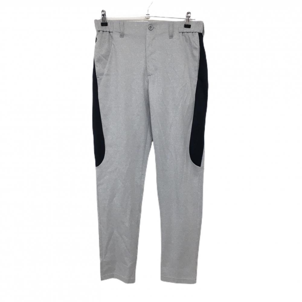 【超美品】コモンゴルフ パンツ ライトグレー×黒 後ろウエストゴム メンズ L ゴルフウェア Comon Golf